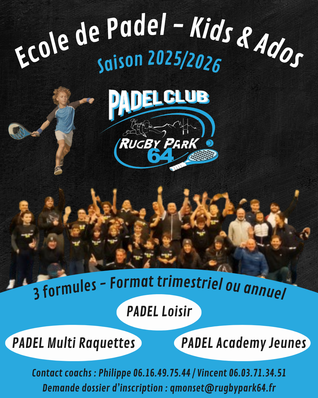 Ecole de Padel - RUGBY PARK 64 - Saison 2025-2026